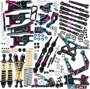 Shocks Absorber Damper&Drive Shaft Axles CVD Driveshafts&Suspension A Arms&Steering Block&Hubs Caster Blocks&Shock Tower&Links Toe Link&Bulkhead Upgrades Parts for 1/10 Slash 2WD (VXL).colour
