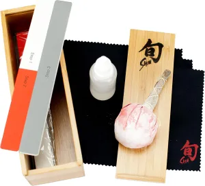 Shun Knife Care Kit, Polishing and Cleaning Kit for Knives, Restore Tarnish, Discoloration and Surface Rust, Knife Maintenance Set for Professional and Home Chefs