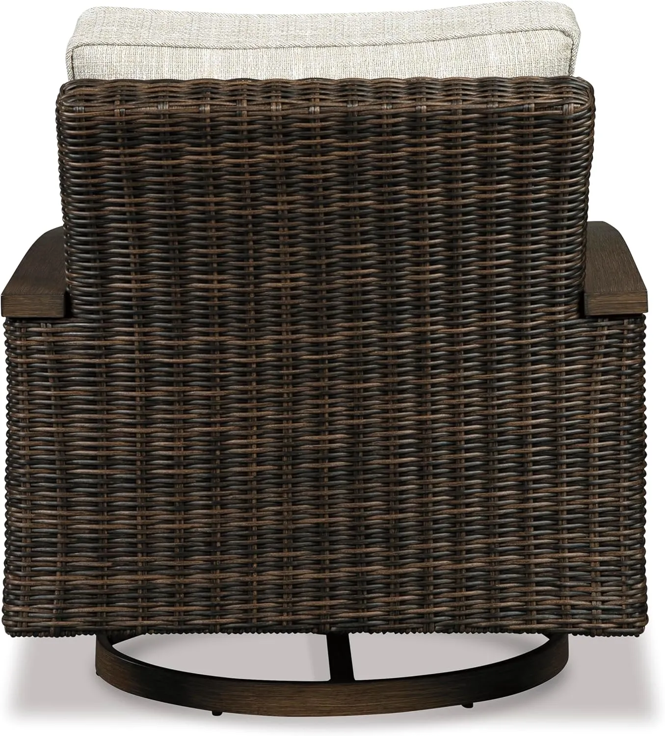 Signature Design by Ashley Paradise Trail Outdoor Swivel Upholstered Lounge Chair Set, 2 Count, Beige