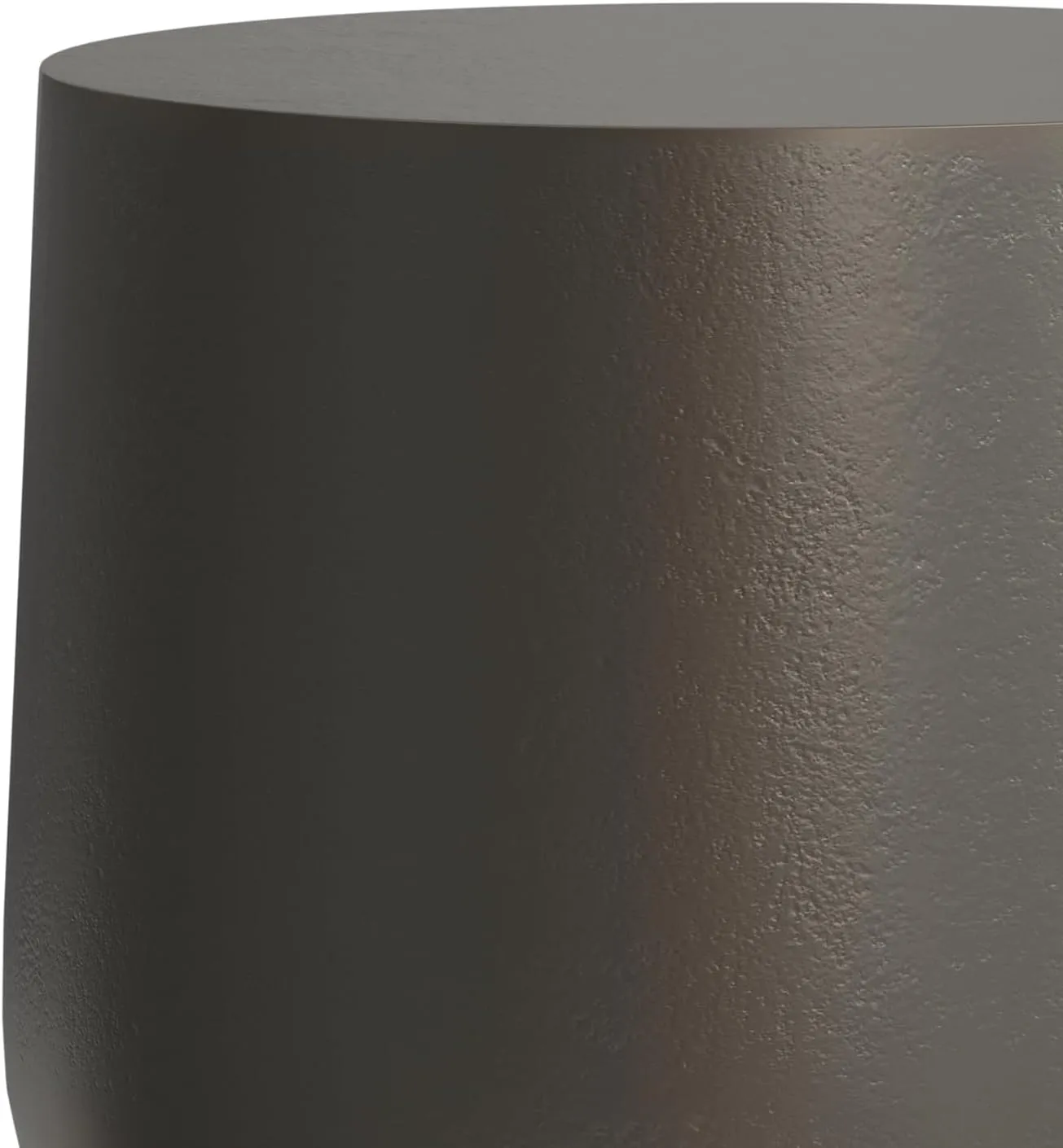 SIMPLIHOME Anthony Cast Aluminum Side Table in Antique Bronze/Brass, 13.75-inch Round, 20-inch Tall, Industrial Vintage Design for Living Room