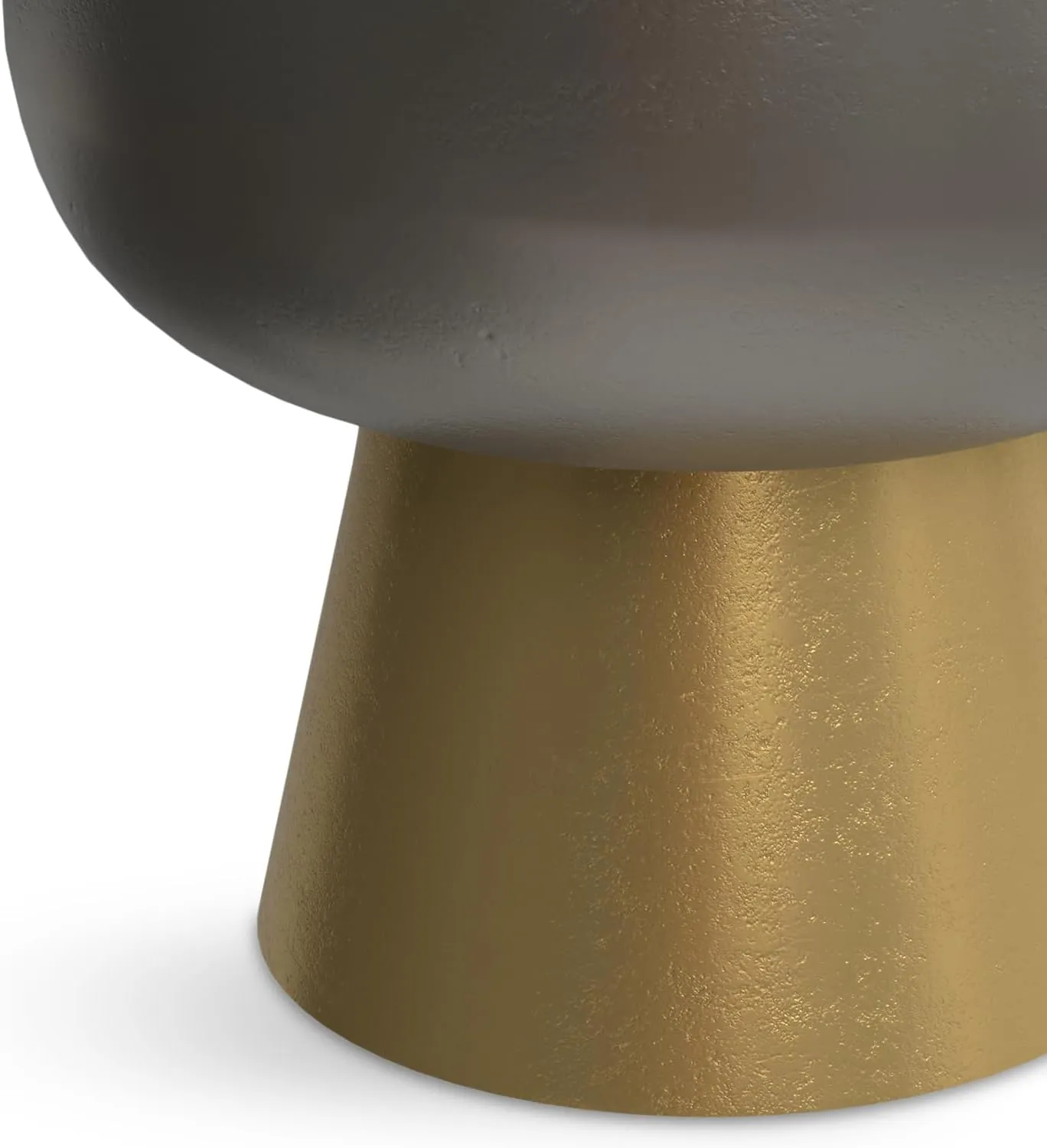 SIMPLIHOME Anthony Cast Aluminum Side Table in Antique Bronze/Brass, 13.75-inch Round, 20-inch Tall, Industrial Vintage Design for Living Room