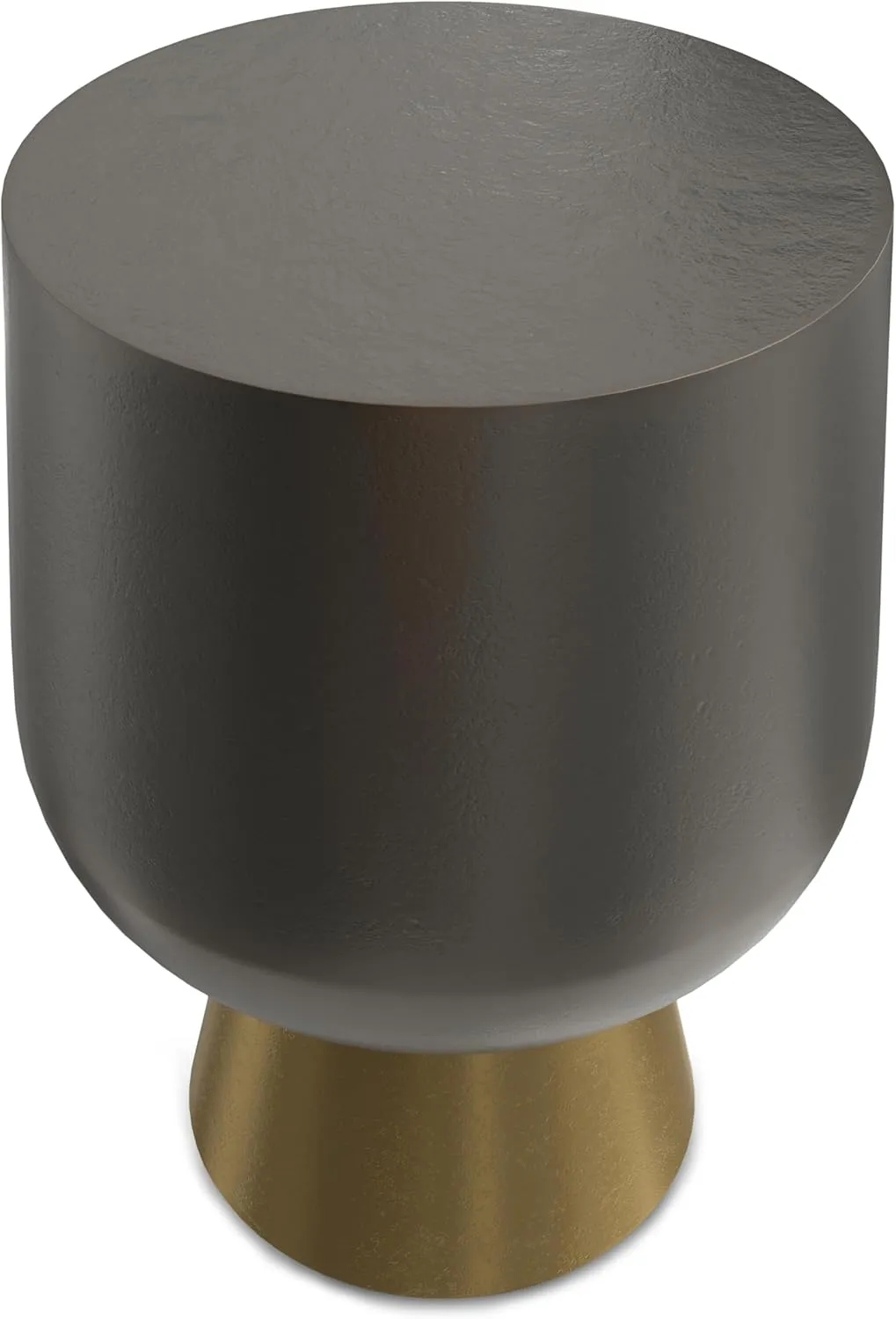 SIMPLIHOME Anthony Cast Aluminum Side Table in Antique Bronze/Brass, 13.75-inch Round, 20-inch Tall, Industrial Vintage Design for Living Room