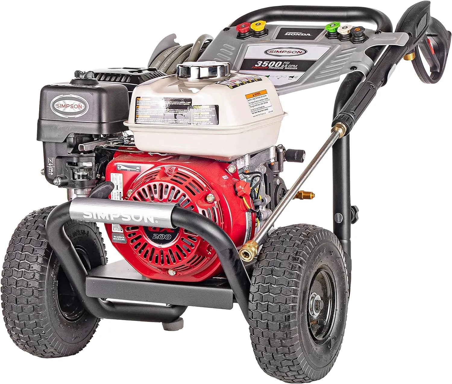 Simpson 61014 3500 PSI at 2.5 GPM Honda GX200 with AAA AX300 Axial Cam Pump Cold Water Professional Gas Pressure Washer PS61002-S