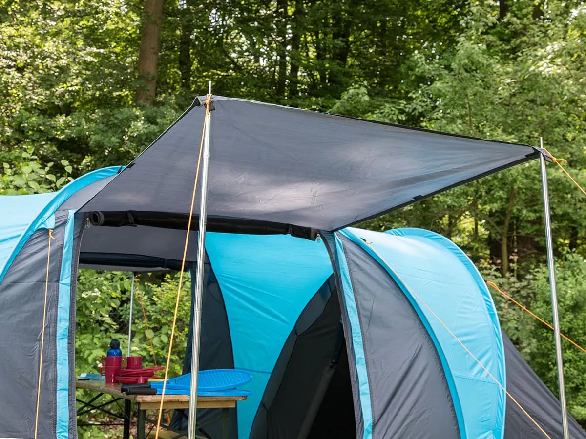 Skandika Hammerfest 4 Sleeper Protect Vis-A-Vis Tent 4 Person in Light Blue & Dark Grey (SKA0062)