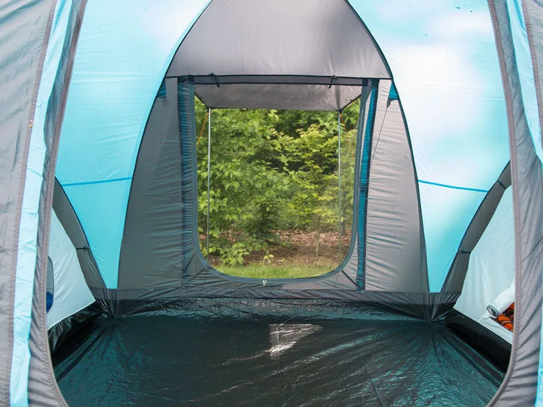 Skandika Hammerfest 6 Sleeper Protect Family Vis-A-Vis Tent 6 Person in Grey & Blue (SKA0001)
