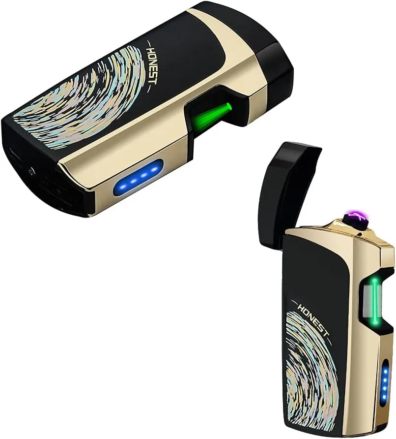 SKRFIRE Electric Arc Lighter - USB Rechargeable, Windproof, Flameless, Unique Cool Lighter Box for Men, Women, Holiday (Black Meteor)
