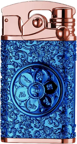 SKRFIRE Plasma Rechargeable USB Electric Lighter Dual Arc Vintage Lighters Unique Flameless Cool Electronic Candle Lighter with LED Power Display for Camping, Hiking, Traveling (Blue)