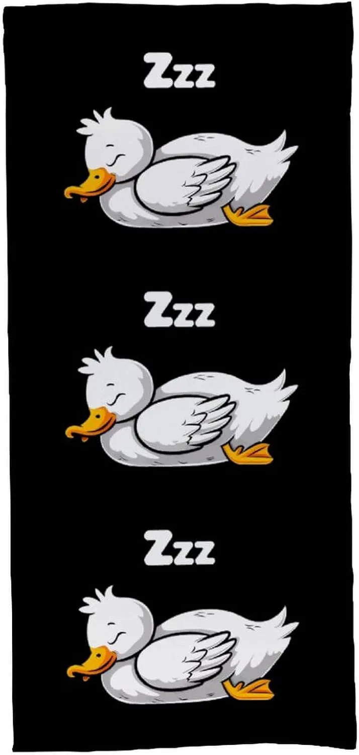 Sleepy Duck Cute Bath Sheet Towel Soft Beach Towels Swimming Wrap Washcloths for Men Women 70 X 40