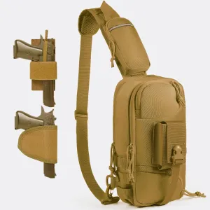 Sling Backpak Tactical Chest Pistol Bag Shoulder Bags Crossbody Sling Backpack Holster Bag for Concealed Carry