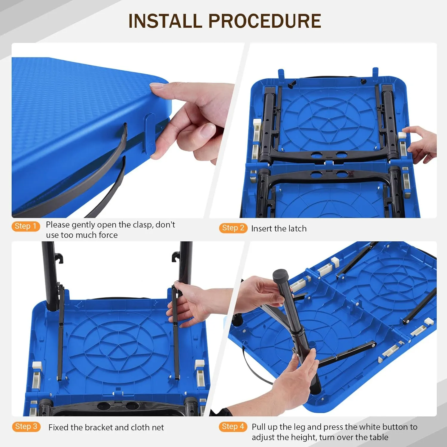 Small Folding Table Portable for Camping - Mondoshop Lightweight Foldable Table with Mesh Fabric for Outdoor Cooking, Picnic, Camp, Beach, Travel