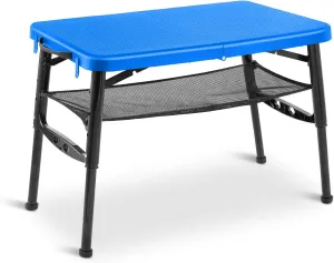 Small Folding Table Portable for Camping - Mondoshop Lightweight Foldable Table with Mesh Fabric for Outdoor Cooking, Picnic, Camp, Beach, Travel