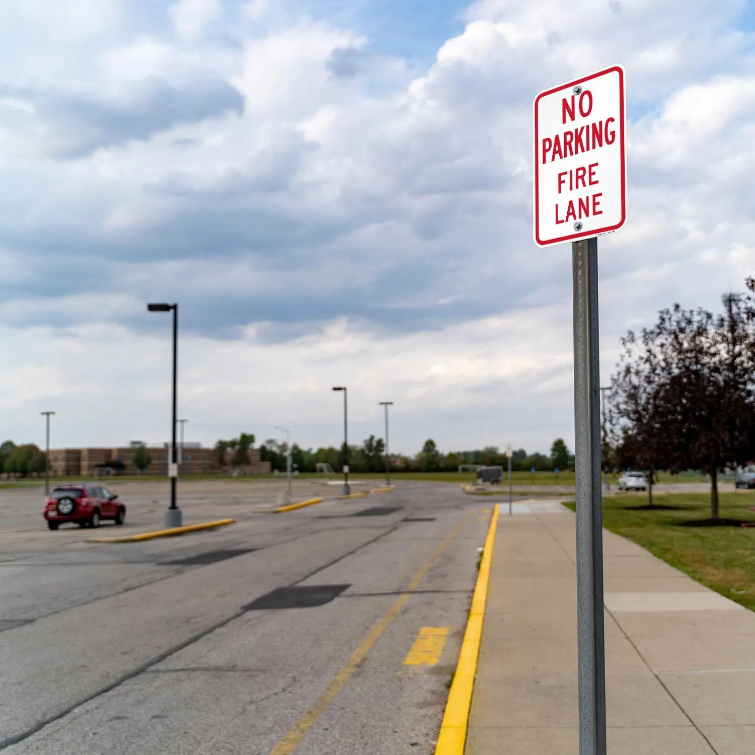 SmartSign No Parking - Fire Lane Sign | 12 x 18 Inches Engineer Grade Reflective ACM, Laminated for Protection, Rust-Free, Made in USA