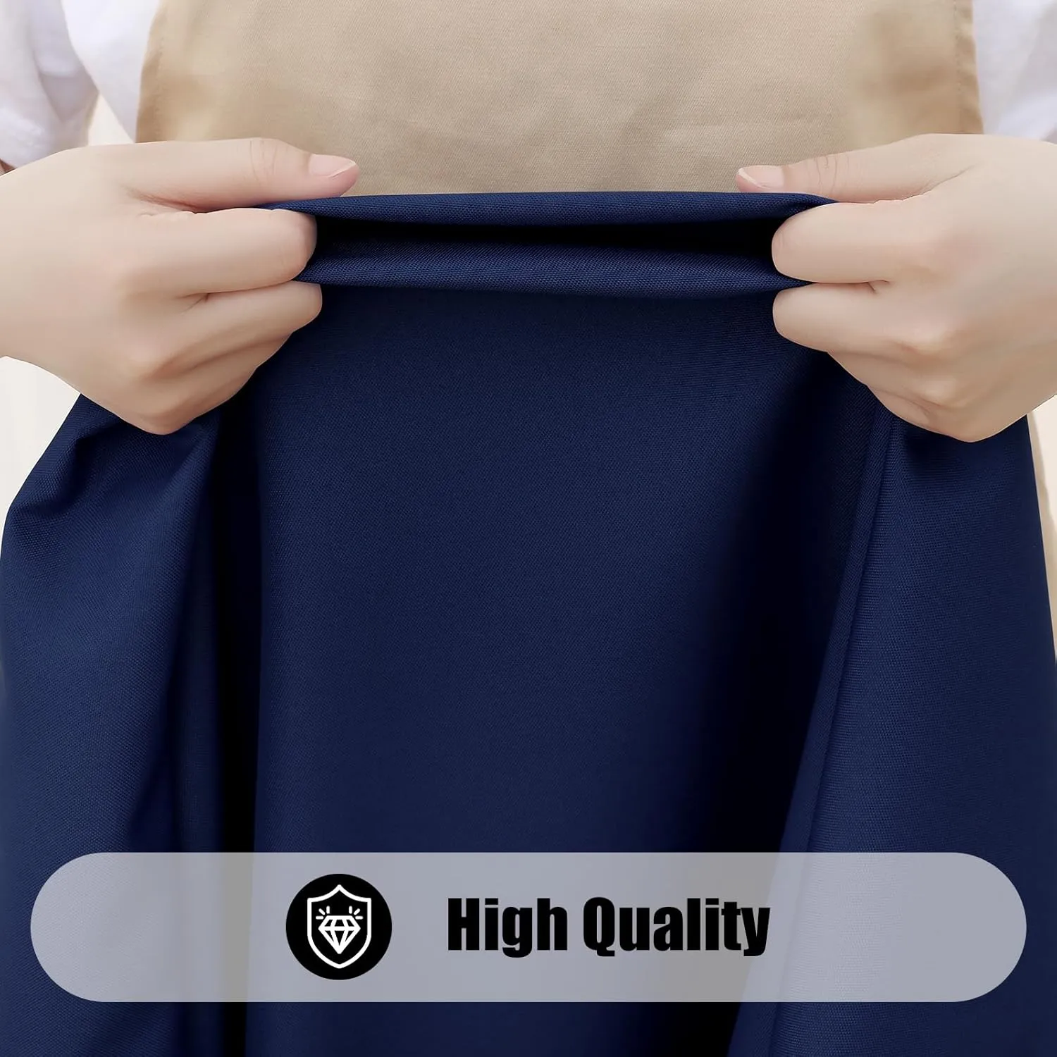 Smiry Rectangle Picnic Table Cloth 2 Pack, Waterproof Elastic Fitted Tablecloths for 6 Foot Tables, Washable Polyester Table Cover for Camping, Indoor and Outdoor (Navy, 30"x72")