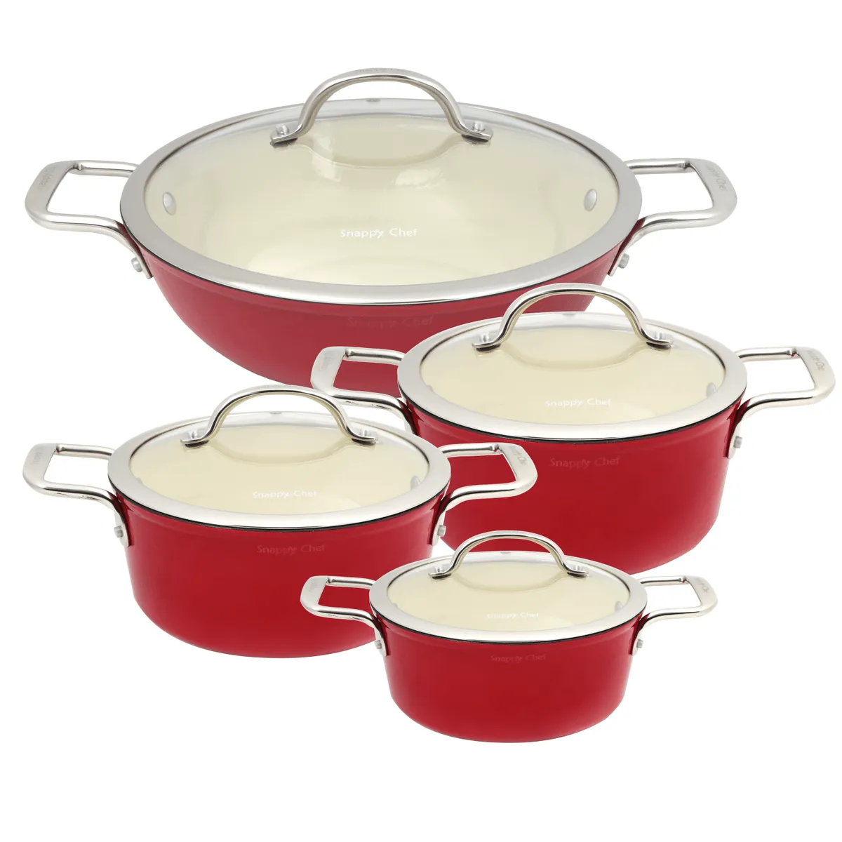 Snappy Chef 8pc Superlight Cast Iron Combo SCSC001