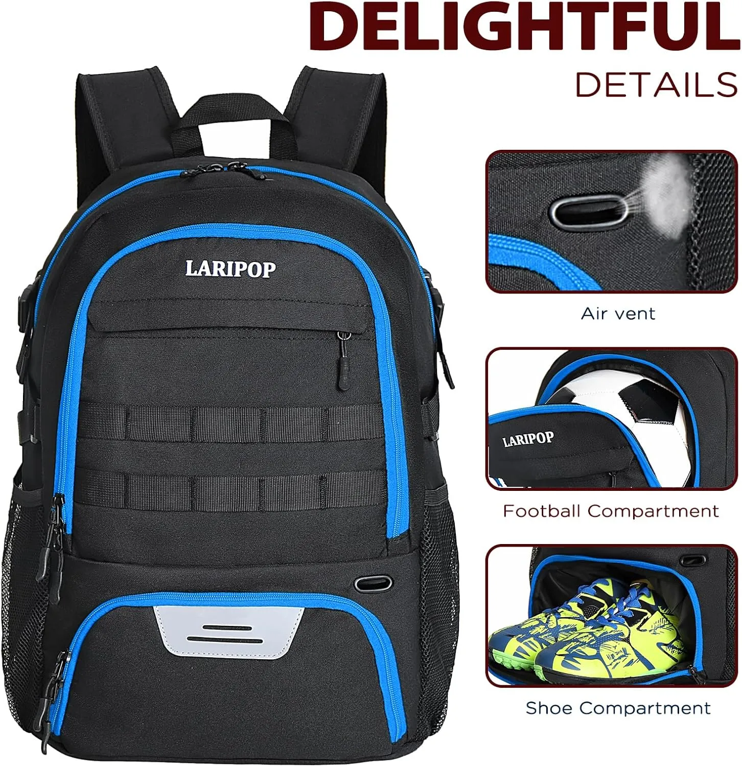 Soccer Backpack,Basketball Backpack for Basketball Accessories Training Equipment Fits Volleyball,Soccer,Sports Gifts