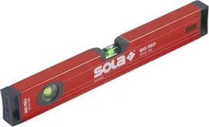 SOLA LSB16 Big Red Aluminum Box Beam Level with 2 60% Magnified Vials, 16-Inch