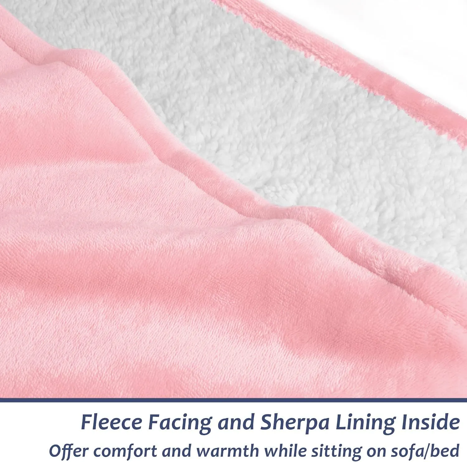 Solaris Wearable Blanket Hoodie for Kids - Warm Soft Gift, Oversized Cozy Sherpa Fleece Sweatshirt Pullover for Teens, Girls, Boys, Large Pocket, Pink