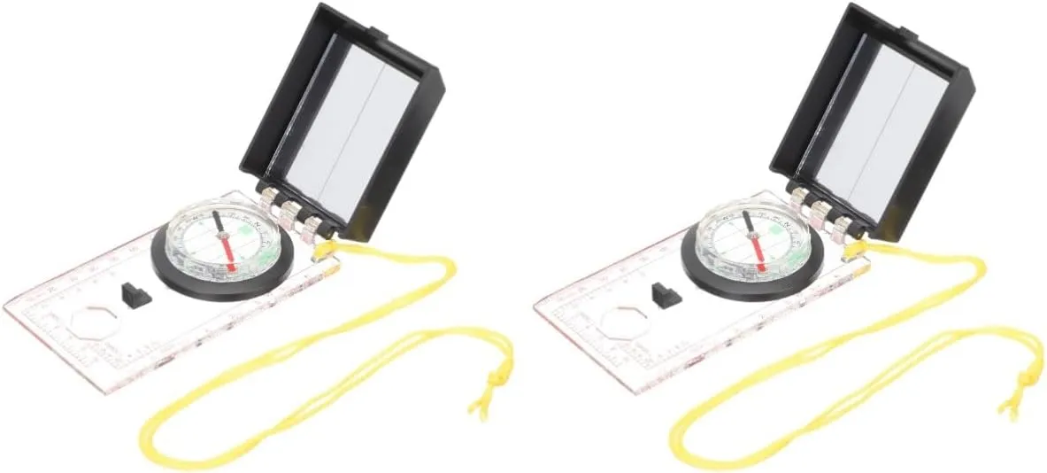 Sosoport Multipurpose Outdoor Compass Ruler Durable Mapping Tool for Hiking Camping and Survival Activities