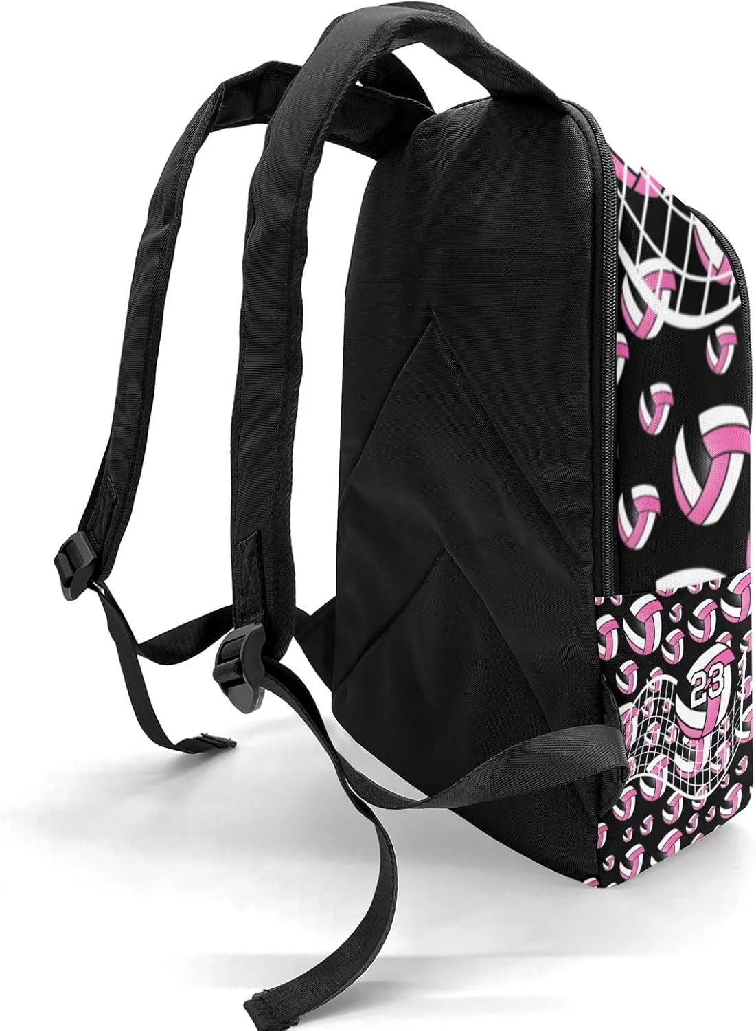 Sport Volleyball Number Pink Personalized Backpack for Teen Custom Travel Backpack for Boys Girs Bookbag Casual Bag Name Gift