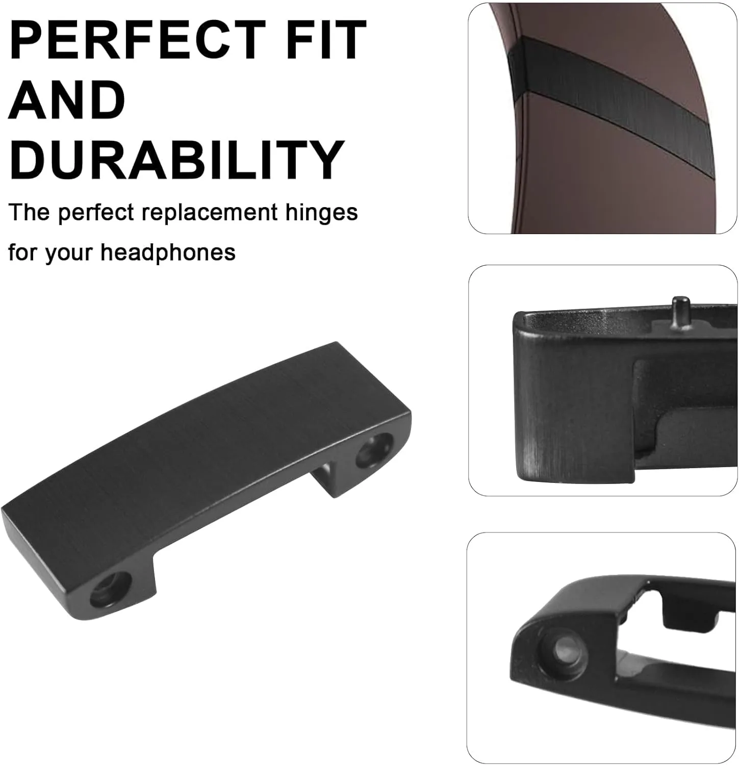 Studio Pro Hinge Replacement Metal Repair Parts Compatible with Beats Studio Pro Wireless Headphone,Durable Repair Kit Replacement Headband Metal Folding Hinge Clip Cover Pin Repair Parts Set（Black）