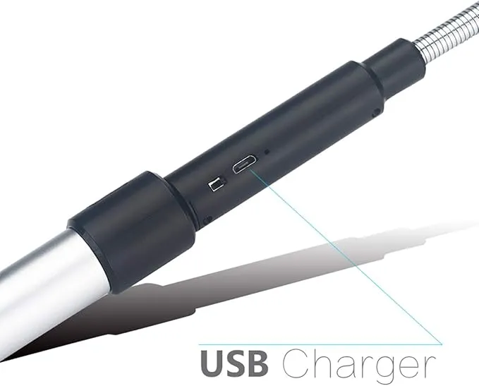 Summoner Telescopic Candle Arc Lighter Electric Rechargeable USB Plasma Lighter Perfect Fire Starter Lighter for BBQs Home Kitchen Outdoor Camping Hiking Cooking Fireworks