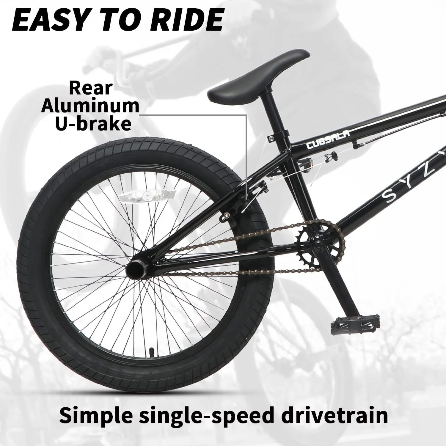 Syzygy 20 Inch Freestyle BMX Bike Bicycles for Ages Over 6 Years Old Teen Beginner and Adult Riders, Multiple Color