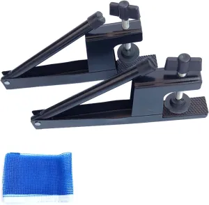 Table Tennis Net and Post Set Folding PingPong Meshs Net Clip Adjustable Screw Clamps Post Table Tennis Accessorys
