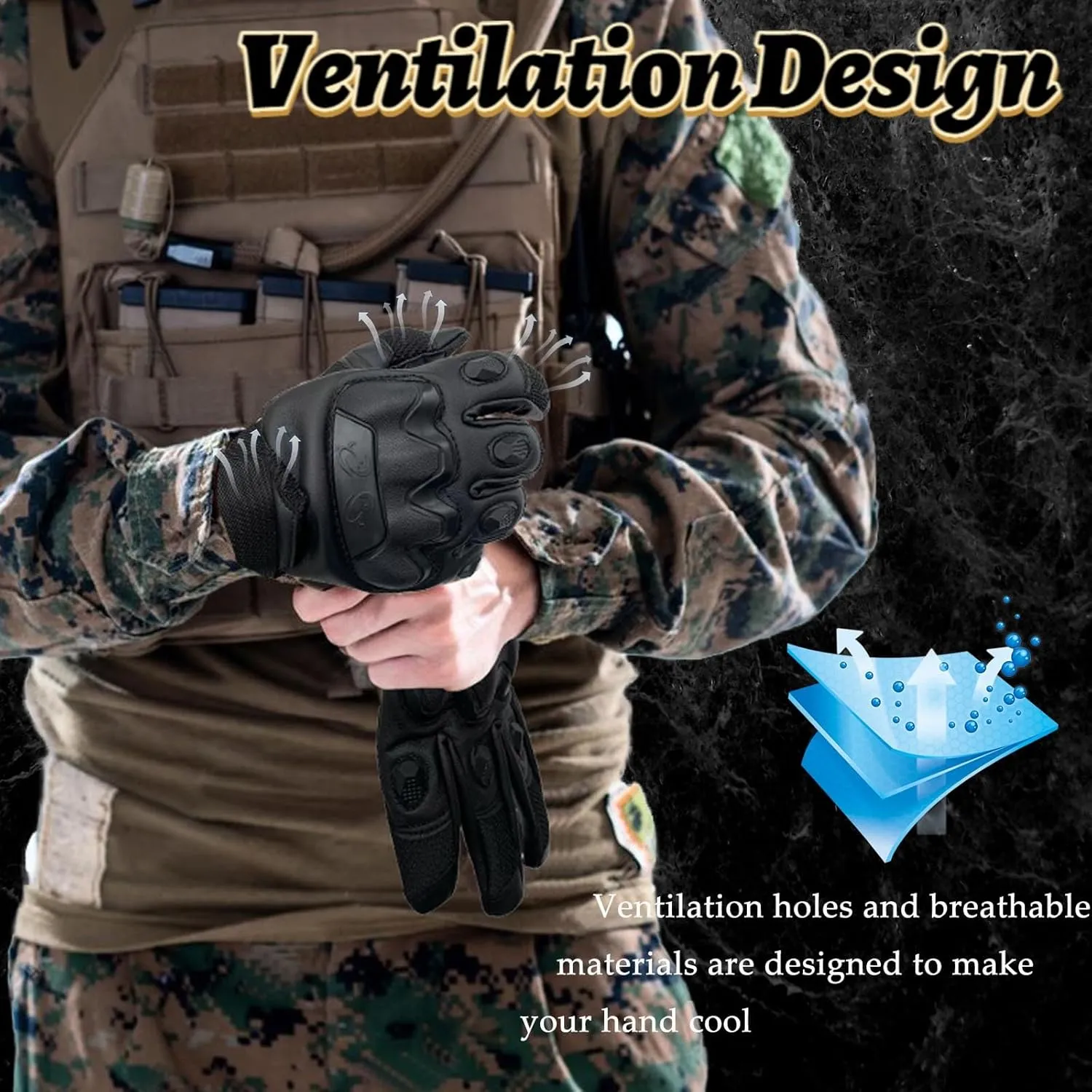 Tactical Gloves for Men Touchscreen Motorcycle Gloves with Hard Shell Leather Palm Padding for Outdoor Sports Motorcycle Cycling Tactical Airsoft Paintball Hunting Hiking Camping Climbing