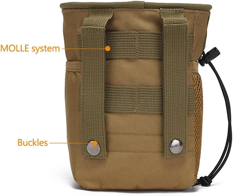 Tactical Molle Dump Pouch Folding Drawstring Utility Pouch Military Belt Pouch Waist Bag