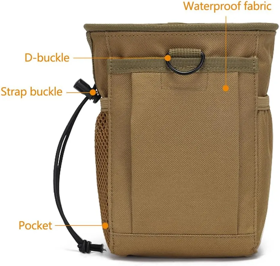 Tactical Molle Dump Pouch Folding Drawstring Utility Pouch Military Belt Pouch Waist Bag