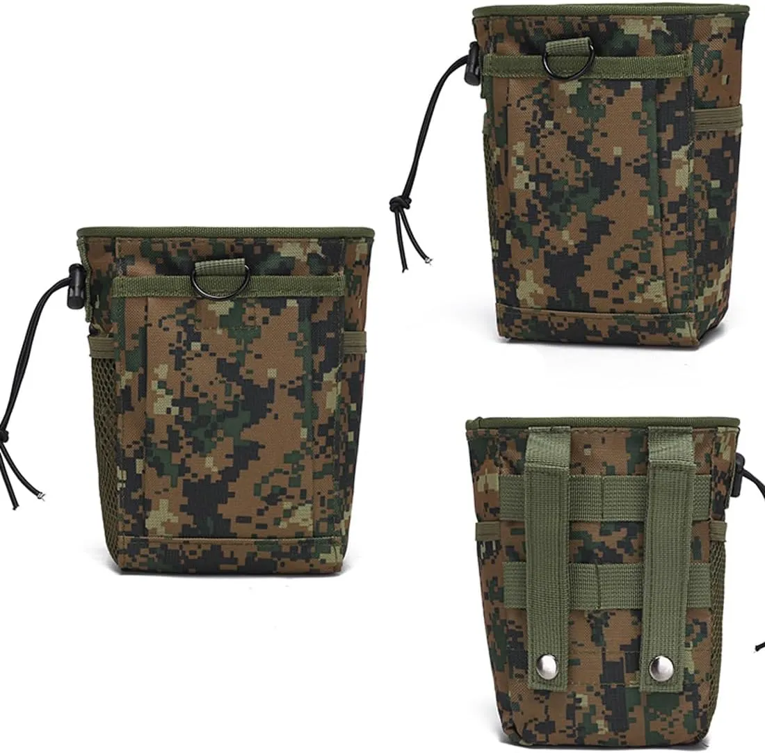 Tactical Molle Dump Pouch Folding Drawstring Utility Pouch Military Belt Pouch Waist Bag