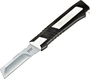TAJIMA Chisel Knife 80 - DK Series Electrician's Tool with Deburring Groove & Elastomer Grip - DK-TN80-T