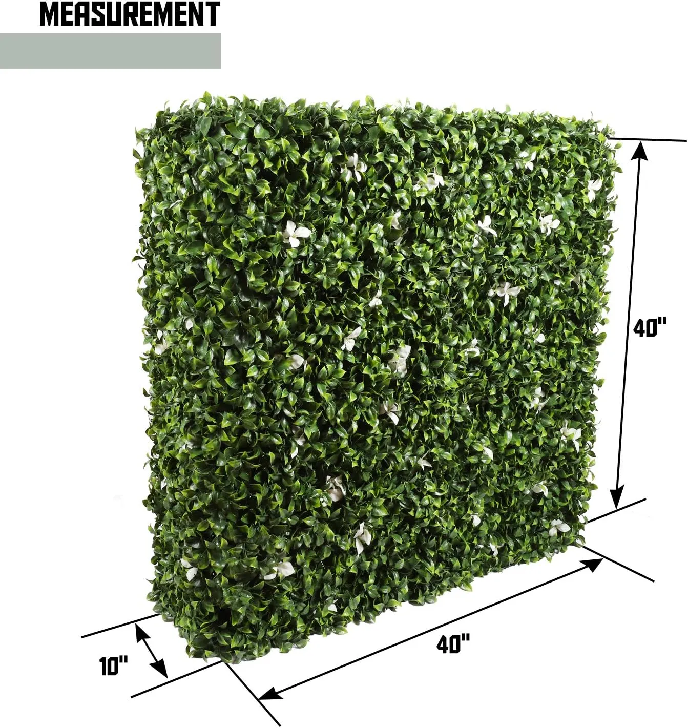 TANG Artificial Gardenia Hedge Wall Faux Fake Greenery Room Divider Backdrop Hedge Privacy Screen Fence for Balcony Garden Backyard Deck 40"x40"