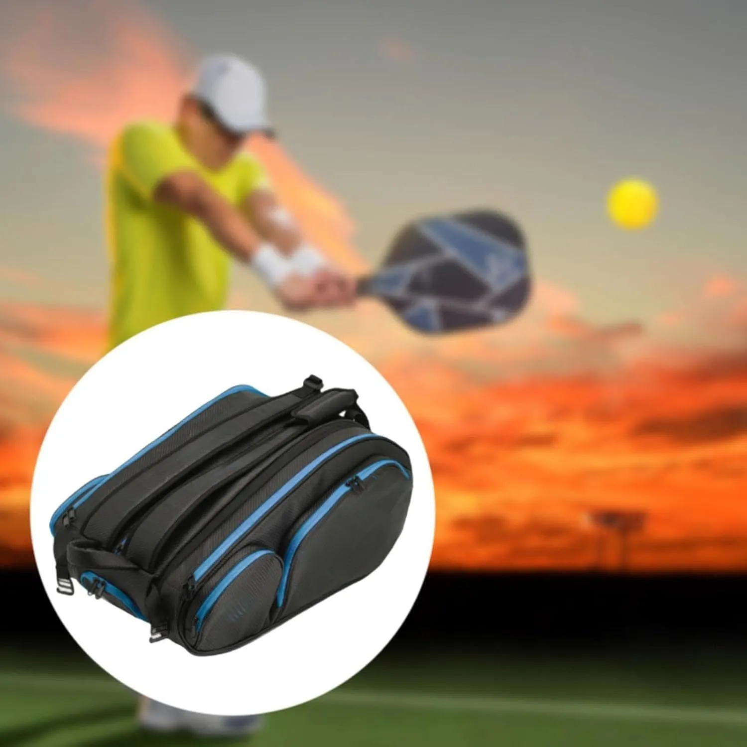 Tennis Backpack for Men and Women Squash Racket Bag Breathable Tennis Bag Storage Adjustable Shoulder Strap for Sports Travel