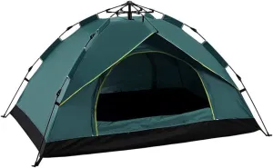 Tent camping Outdoor Tent Portable Beach Tent Outdoor Anti UV Beach Shade Tent Sun Shelter Automatic Instant Family Cabana Easy to set up a large tent outdoors ( Color : Dark Green , Size : 2 people )