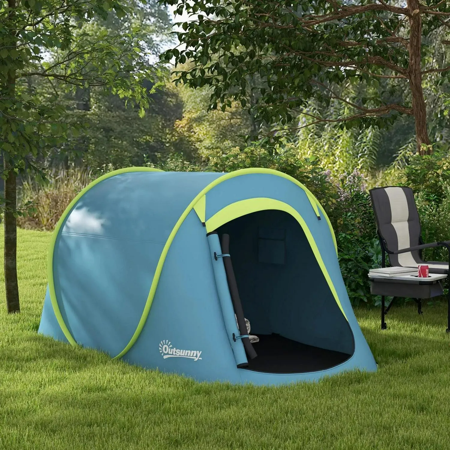 Tent, Pop-Up Top-quality at low price Outsunny Accessories Two-Man Dome - Blue Digital With