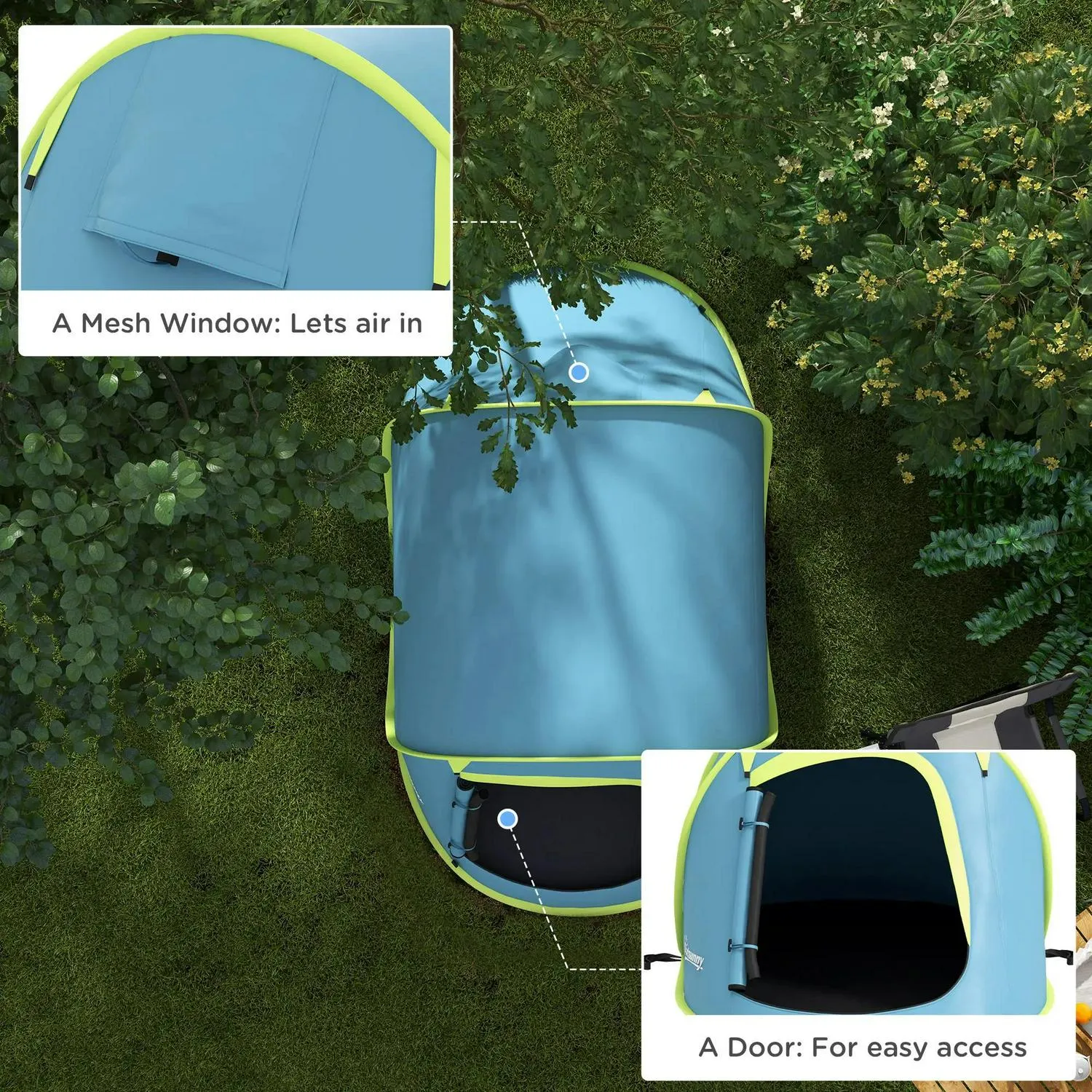 Tent, Pop-Up Top-quality at low price Outsunny Accessories Two-Man Dome - Blue Digital With