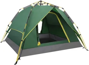 Tents for Camping Beach Tents Tent Family Camping Tent 3-4 Person with 2 Door 4 Mesh Windows Double Layer Instant Tent Automatic Pop Up Family Tents for Camping Hiking Traveling