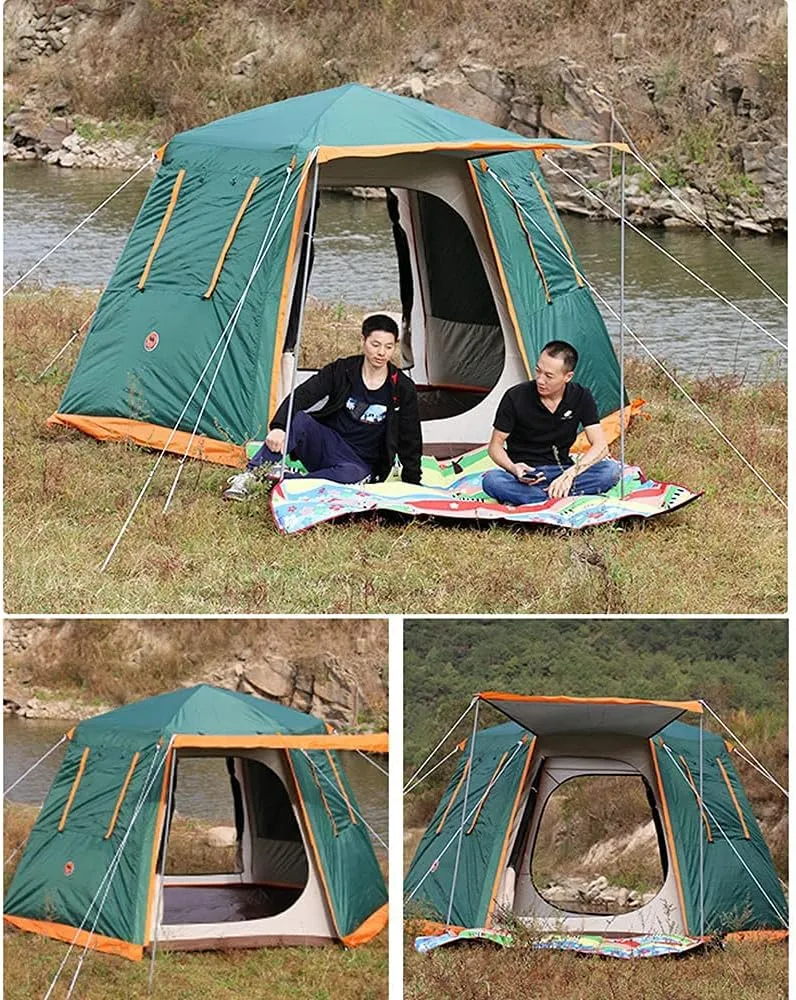 Tents Pop Up 2-4 5-8 Man Person Camping Waterproof Instant Automatic Easy Set Up Dome Holiday (#1 330cm) (#1 240cm)