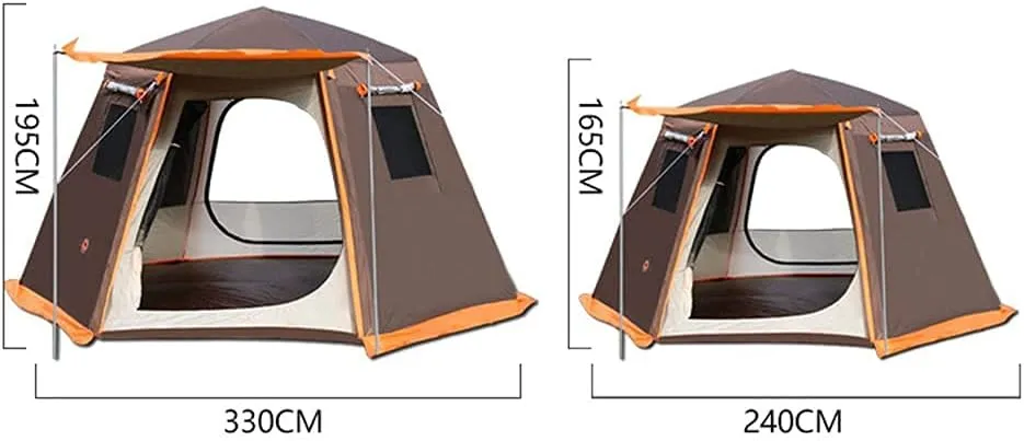 Tents Pop Up 2-4 5-8 Man Person Camping Waterproof Instant Automatic Easy Set Up Dome Holiday (#1 330cm) (#1 240cm)