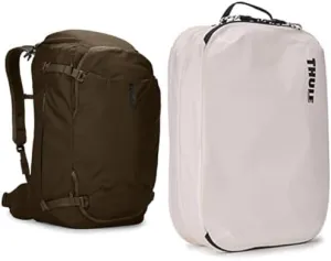 Thule Landmark 40L Travel Backpack with Clean/Dirty Packing Cube Organization Set