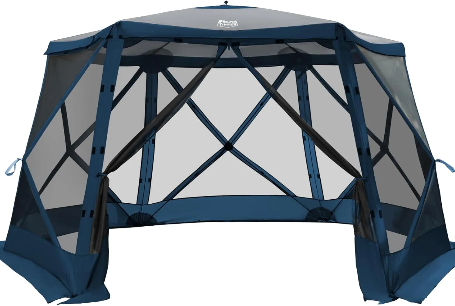 Timber Ridge 12 x 11ft Pop Up Gazebo, Portable Instant Screen House with Netting, Easy 60-Second Set-Up, Fits 6 People, Ideal for Camping, Backyard, Patio, Tailgating, Picnics