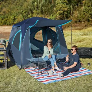 TIMBER RIDGE 4 Person Instant Pop Up Hub Tent, Easy 60 Second Setup, Weather Resistant Camping Family Cabin Tent with Rain Fly and Carry Bag for Camping Hiking Outdoor Travel