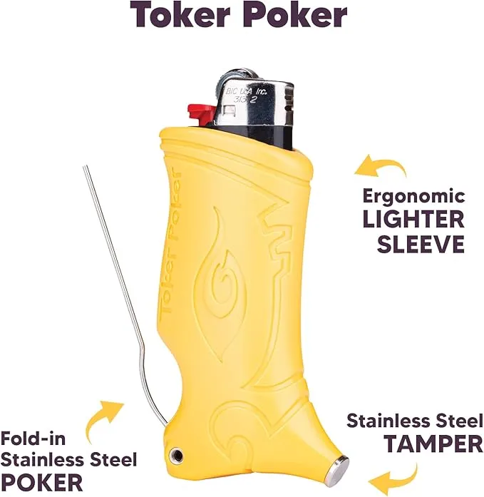 Toker Poker - Bic Lighter Case Multi Tool, Earth Echo Design, All Inclusive Tool for Camping and Other