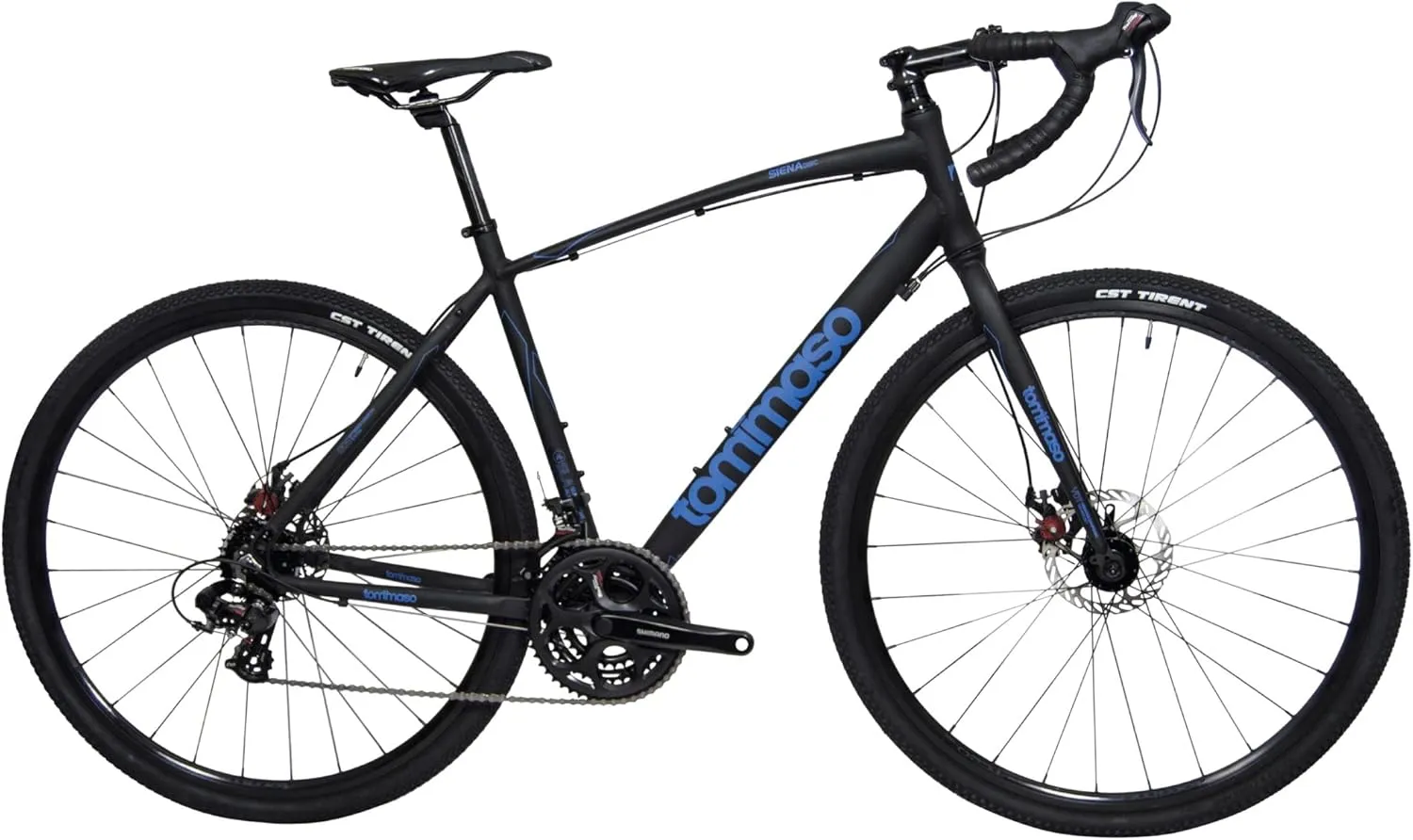 Tommaso Siena Sport Performance Aluminum Gravel Bike, Shimano Tourney 21 Speeds Road Bicycle Men