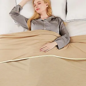 Topcee Cooling Blanket (90"x90"Queen Size) for Night Sweats Absorbs Heat to Keep Adults Cool on Warm Nights, Q-Max 0.5 Cooling Blankets for Hot Sleepers, Ultra-Cool Lightweight Blanket for Bed