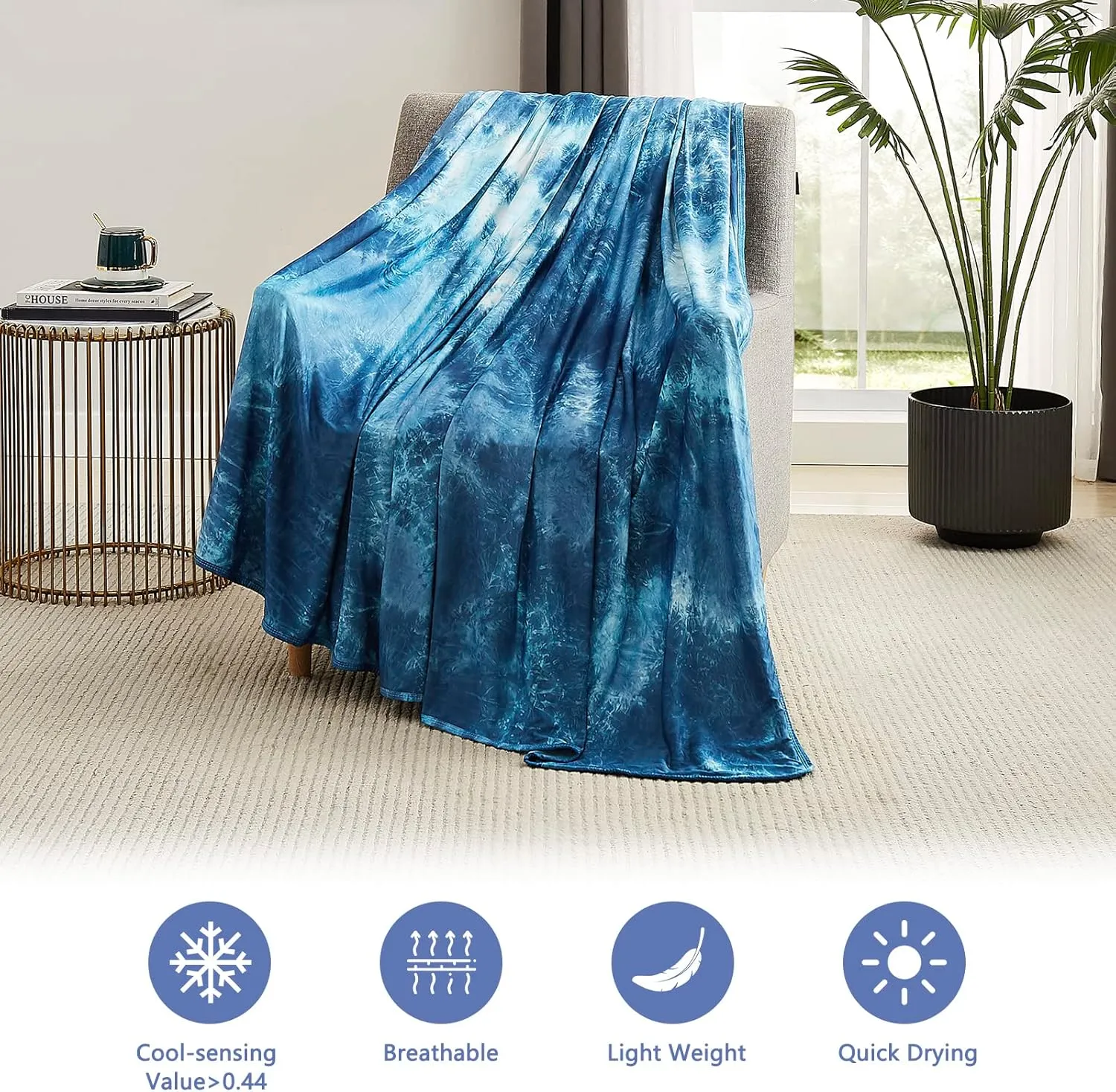 Topcee Cooling Blankets for Hot Sleepers,Arc-Chill Q-Max >0.5 Cool Fiber,100% Oeko-Tex Certified,Twin Size Lightweight Summer Cool Blanket for Travel/Outdoor Ultra Cold Breathable,60''x80''
