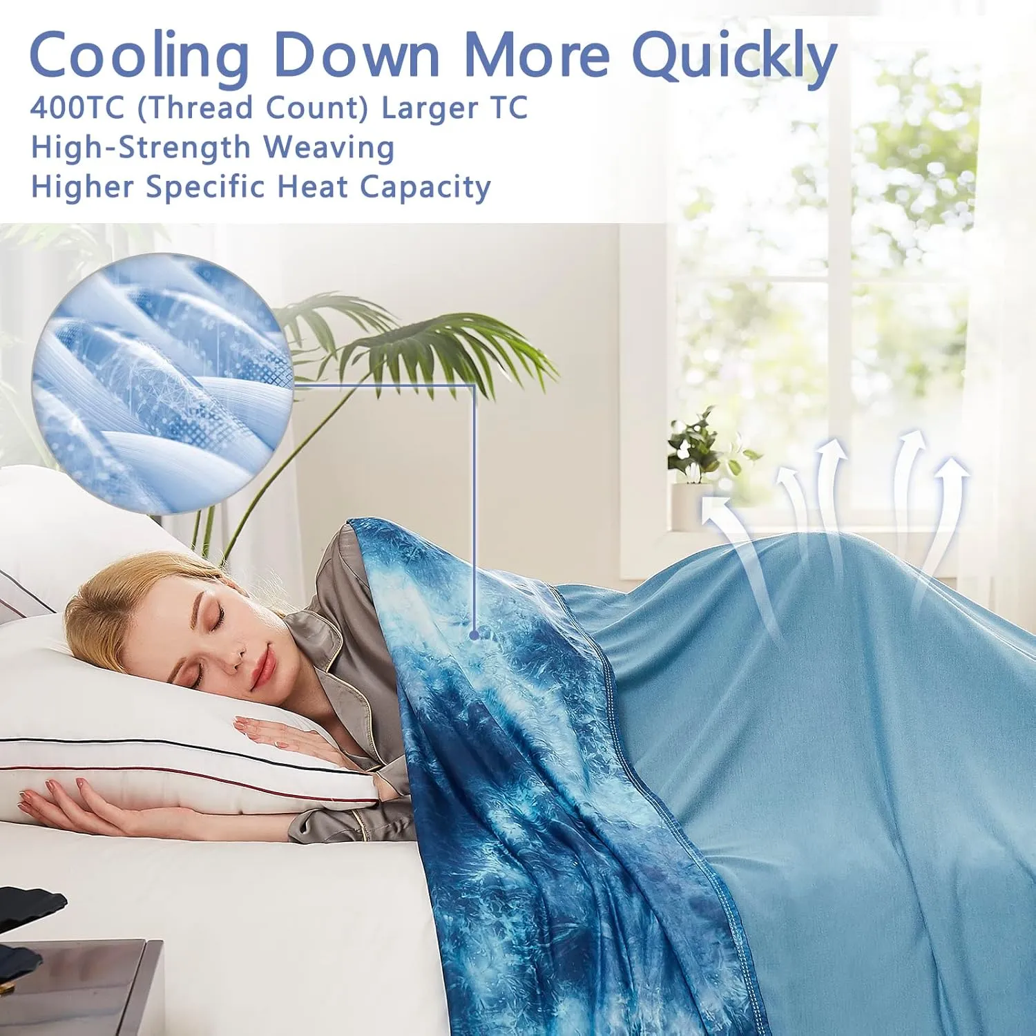 Topcee Cooling Blankets for Hot Sleepers,Arc-Chill Q-Max >0.5 Cool Fiber,100% Oeko-Tex Certified,Twin Size Lightweight Summer Cool Blanket for Travel/Outdoor Ultra Cold Breathable,60''x80''
