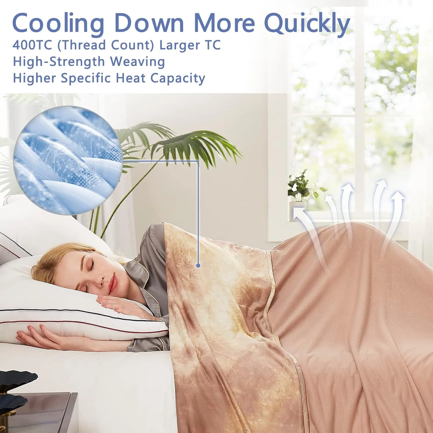 Topcee Cooling Throw Blanket for Hot Sleepers,Arc-Chill Q-Max >0.5 Cool Fiber,100% Oeko-Tex Certified Lightweight Summer Cool Blanket for Travel/Outdoor Ultra Cold Breathable,50''x70''