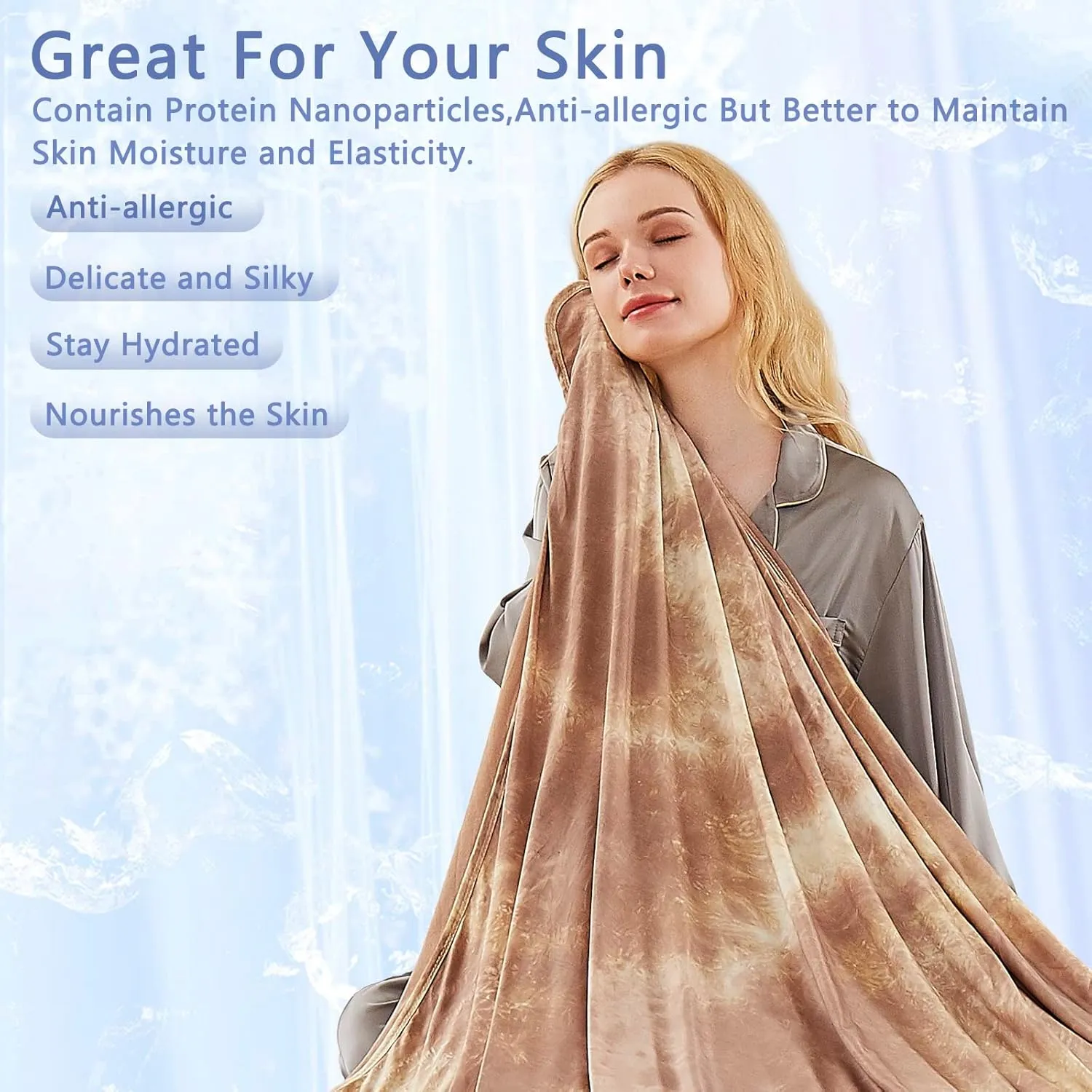 Topcee Cooling Throw Blanket for Hot Sleepers,Arc-Chill Q-Max >0.5 Cool Fiber,100% Oeko-Tex Certified Lightweight Summer Cool Blanket for Travel/Outdoor Ultra Cold Breathable,50''x70''